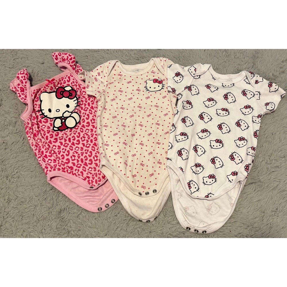 Hello Kitty Baby Girl Bodysuits (3-Pack)